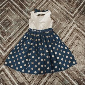 Dorissa size 6x gold and navy dress